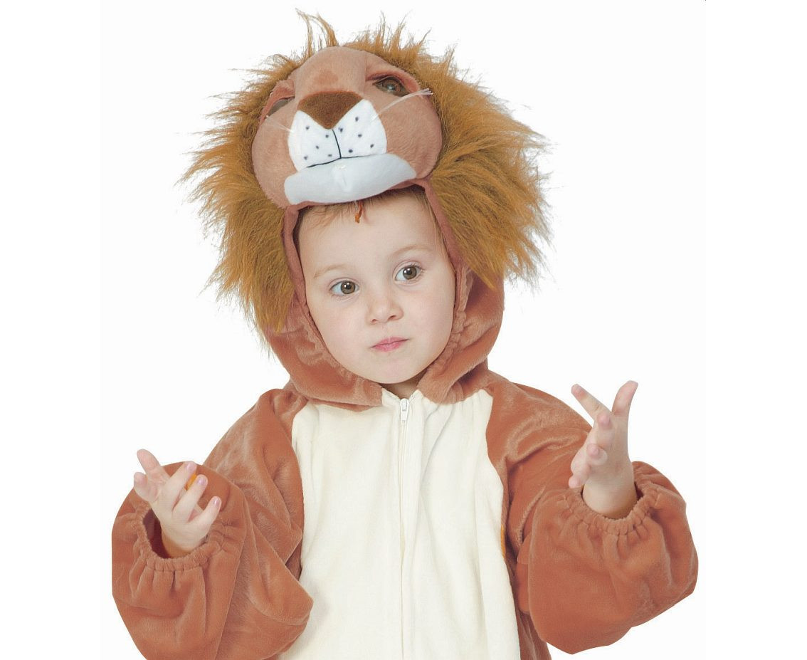 Costume for child Lion (jumpsuit with hood and tail), size 92/104 cm